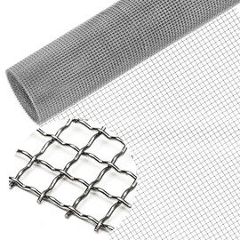 Wire Mesh 304 Stainless Steel Mesh 1/4 inch - 16” X 12FT Heavy Duty Metal Screen Rustproof for Garden Fencing, Grill Guards, Crafting, Ventilation & Outdoor Solutions