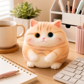 1lb(456g) Stress Relief Squeeze Toy Kawaii Cat Squishy Toy for Squeezing & Fidgeting – Soft Silicone Cat Desk Buddy for Teens, Adults & Cute Gift Decor 