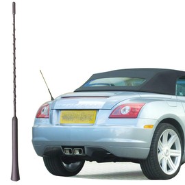 RooFox 16 Inch Antenna for Chrysler Crossfire (2004-2008), Black Vehicle Antenna with Strong Reception and Easy Installation