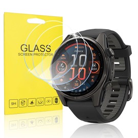 Shesyuki 3er Pack Displayschutzfolie kompatibel mit Garmin Fenix 8 43mm, HD-Transparentes gehärtetes Glas Bildschirmschutz, Anti-Kratzer, berührungsempfindlich
