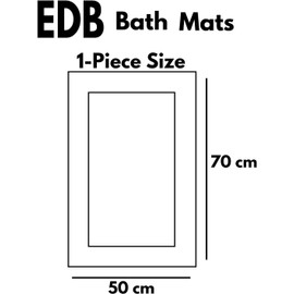 EDB Pack of 2 Terry Toweling Bath Mats Set 100% Cotton Maximum Absorbency Quick Dry 50 x 70 cm Machine Washable Soft 1000-GSM (Orange.)