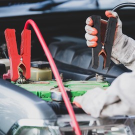 Battery Jumper Cable Clamps, 2 Pcs Alligator Battery Clamps Clips Heavy Duty Batteries Charger Clamp 200 A Jumper Cable Ends Clamp Welder Clips for Under 5AWG Automotive Batteries Jump Starter Cables