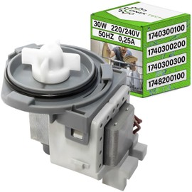 Dishwasher Drain Pump 30W 220/240V 50Hz 0.25A with Original Code 1740300100 1740300200 1740300300 1748200100 for Beko - Warranty 5 Years - ONIX TECH