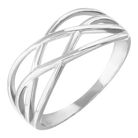 .925 Sterling Silver Woven Celtic Knot Band Style Ring - Size 10-1/2