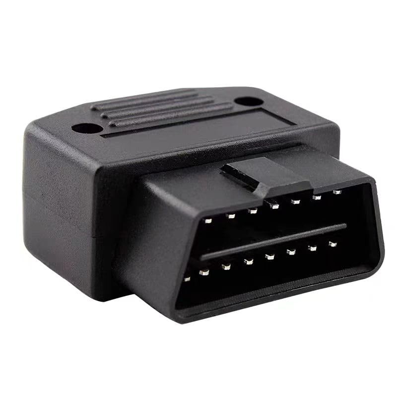 2Pcs 16 Pin OBD2 Male Connector Plug with Screws, Automobile