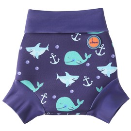 Swimbubs Reusable Swim Nappy – Baby Swimwear for Boys and Girls, Ideal for Swimming Lessons (12-24 Months, Blue Whale)