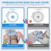 100% Waterproof Extra Wide Leg Cast Cover for Shower with