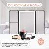 Beautyworks Backlit Vanity Makeup Mirror 36LED Lights Tri-Fold Portable 1X2X3X