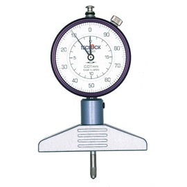 テクロック デプスゲージ DM223(測定範囲20mm目量0.01mmベース長さ75mm測定子φ3.2)