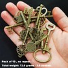 CHuangQi Vintage Skeleton Keys Set - Filigree Steampunk Antique Bronze