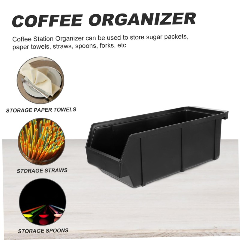 Operitacx Multi-Purpose Coffee Station Condiment Holder Milk Tea Straw Organizer