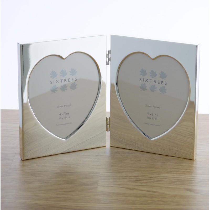 Sixtrees Romeo 2-000-46D Heart Shaped Silver plated double folding 4