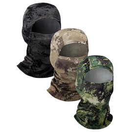 Blulu 3 Pcs Balaclava Summer Camo Face Mask Ski Mask Men Balaclava Motorcycle Camouflage Fishing Hunting Face Cover(Novel Camouflage)