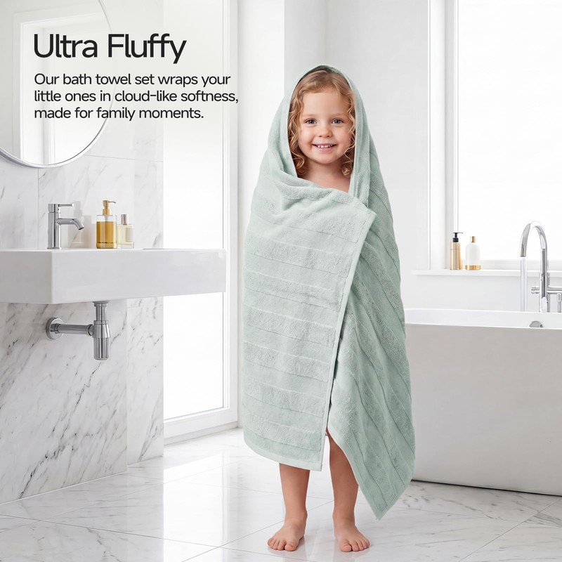 REDKISS Luxury Viscose from Bamboo Bath Towels, Ultra Soft, 28x55