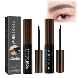 Pack of 2 Peel-Off Tint Balm for Eyebrows, Peel-Off Gel Eyebrow Powder Eyebrow Colour 3D Hair Structure Effect Shapes & Pigmented, 1 Minute Eyebrow Colour for Natural Fullness (Taupe)