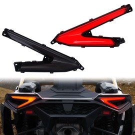 HAKA TOUGH LED Smoked Tail Lights for Can-Am Maverick R Accessories 2024+, LED Taillights Rear Brake Stop Lights for Can Am Maverick R MAX X RS 2024+,Replace #710007646, 710007647