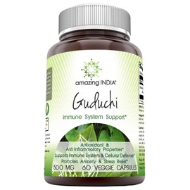 Amazing India Guduchi 500 mg 60 Vegetarian Capsules (Non-GMO)