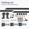 CCJH 36" Bi-Folding Sliding Barn Door Hardware Kit for 2