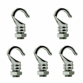 LEDSone Mini Ceiling Hook Antique Carving Safety Buckle Design QHanger M10 Screw and Nut Hook Ring 10mm Cord Handle Fixing Ceiling Hook for Garden Home Office Kitchen