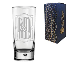Novelty Gin & Tonic Glass - Gin & Tonic - Gift for Any Gin & Tonic Lover (Engraved)