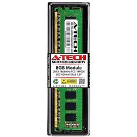 A-Tech 8GB RAM Replacement for CT102472BA186D | DDR3 1866MHz PC3-14900E ECC UDIMM 2Rx8 1.5V Unbuffered DIMM 240-Pin Server & Workstation Memory Module