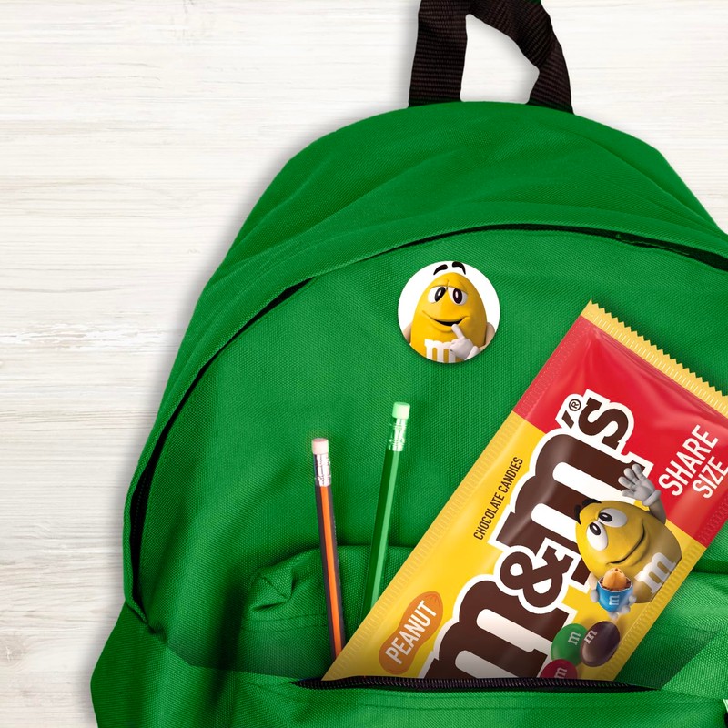 M&M'S Peanut Chocolate Candy Sharing Size 3.27-Ounce Pouch 24-Count Box