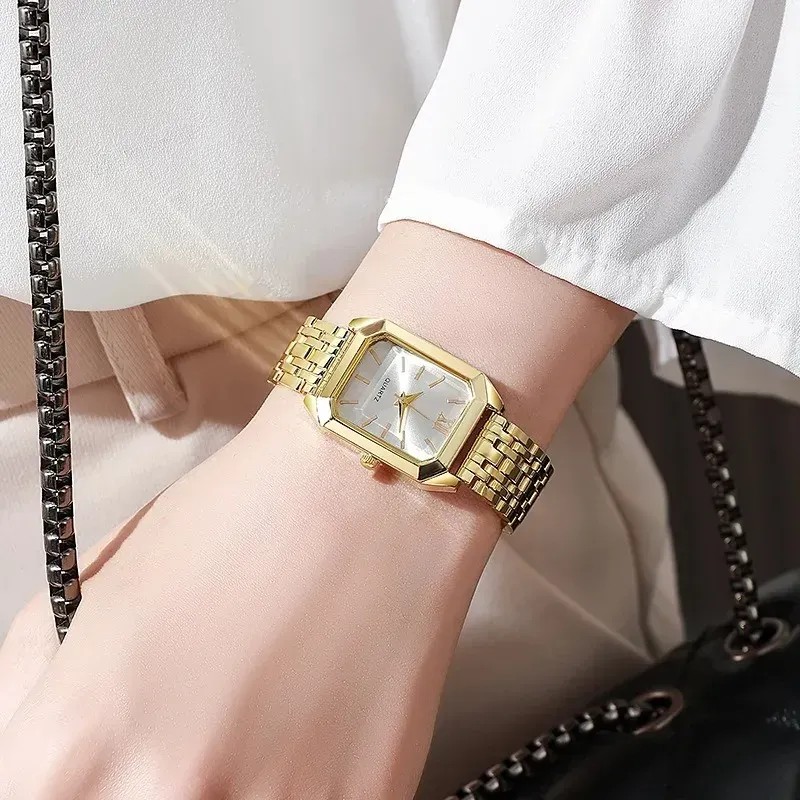 Reloj De Mujer Original Impermeable Moda Dorado