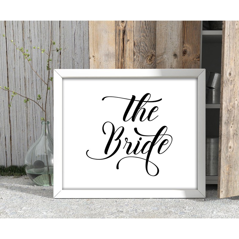 Darling Souvenir The Bride Sign Party Print Wedding Décor Signage