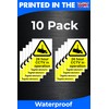 Danger Toxic Hazard Warning Stickers x10, Peel and Stick Safety