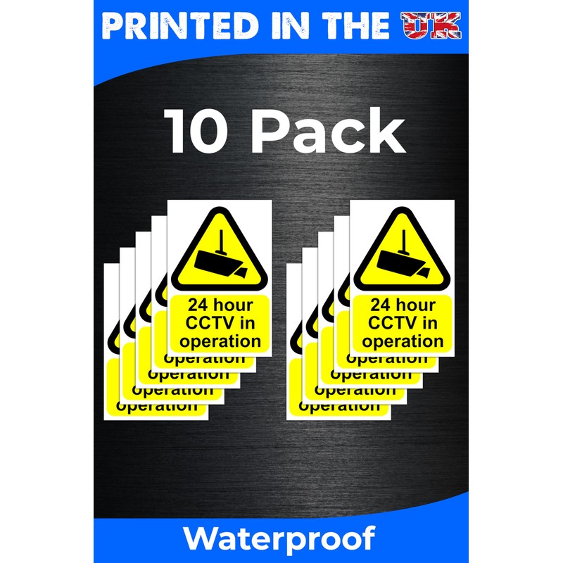 Danger Toxic Hazard Warning Stickers x10, Peel and Stick Safety
