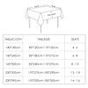 BALCONY & FALCON Rectangular Table Cloth Wipe Clean Faux Linen