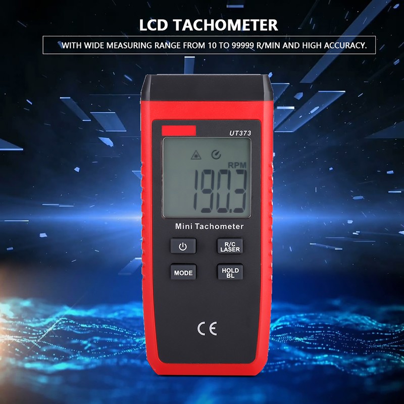 UT373 Mini Noncontact Digital LCD Tachometer Laser RPM Tach Speed