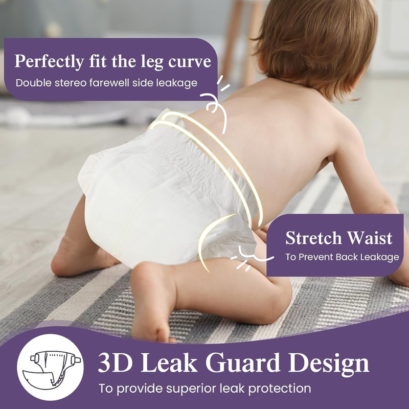 Baby Diaper,DRYPER Disposable Diaper Newborn Nappies Size 6 (16+kg), 3D