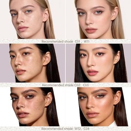 CATKIN Panda Land Full Coverage Cushion Fondation, Maquillaje facial transpirable hidratante nutritivo sin poros para piel sensible, acabado transpare