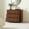 Fluted Dresser for Bedroom with 3 Drawers, 31.5" Wide Modern