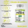 Potasio Citrato Orgánico 90 Cápsulas, Purely Organics. Sabor Sin sabor