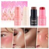 Long Lasting Highlighter & Contour & Blush Stick, 4 Counts/set