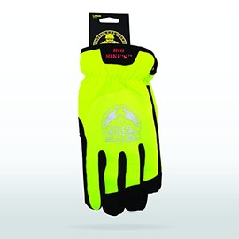 StoneBreaker Hi Viz Work Gloves, Medium