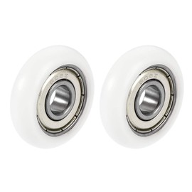 uxcell Ball Bearing Guide Pulley Roller Round Wheel 8x30x8.5mm Double Metal Shielded (GCr15) Chrome Steel Bearings 2pcs