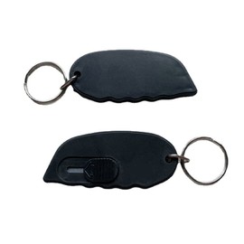 2pcs Mini Box Cutter Portable Mini Keychain Box Cutter with manual Retractable Blade Pocket Utility Knives Small Letter Opener for Opening Packages (Black)