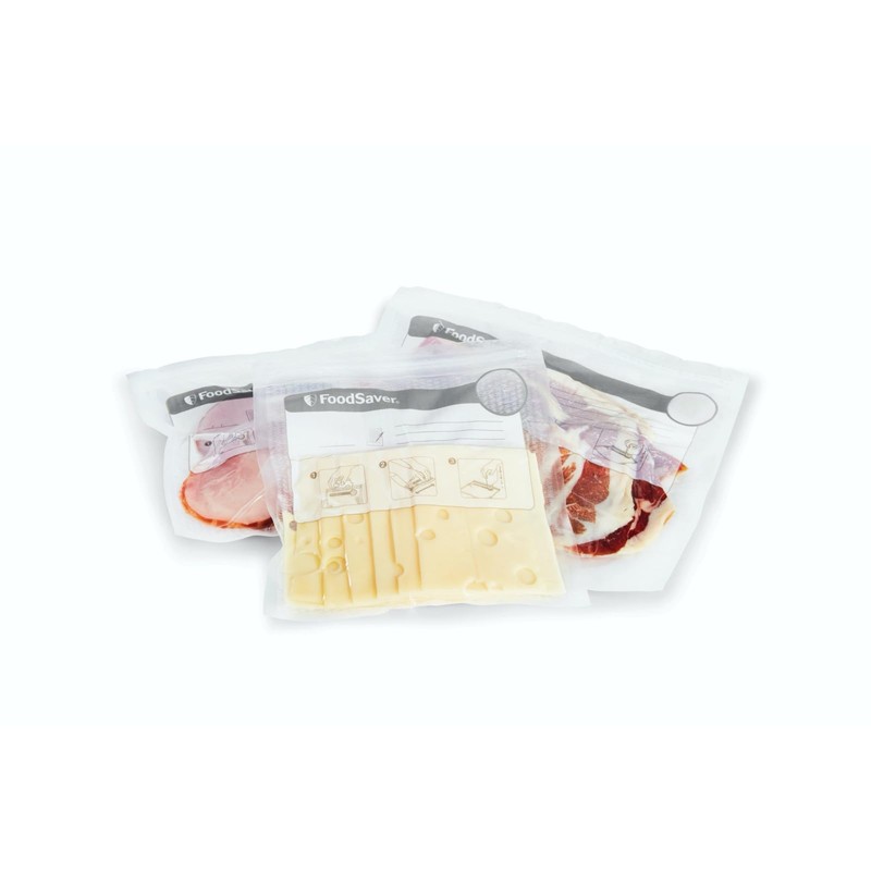 FoodSaver FSFRBZ0316-000 1-Gallon Vacuum Zipper Bags, 12 Count, Multi 2-Pack