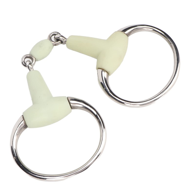 QANYEGN Horse Mouth Bit, Stainless Steel Horse Bit, Rubber Wrapped