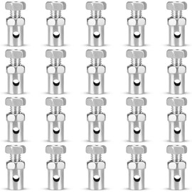 Pack of 20 Bowden Cable Nipples, Screw Nipple for Bowden Cable, Brake Cable, Nipple Screws, Replacement Metal Set for Throttle Cable, Motorcycle, Moped, Bicycle, Car, Go-Kart