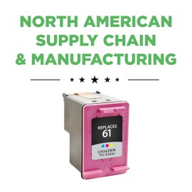 Clover Remanufactured Tri-Color Ink Cartridge Replacement for HP 61 (CH562WN) | Tri-Color