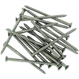 No.12 x 1.78 (5.5mm x 45mm) Slot Raised Countersunk Wood Screw - Stainless Steel (A2) (Pack of 20)