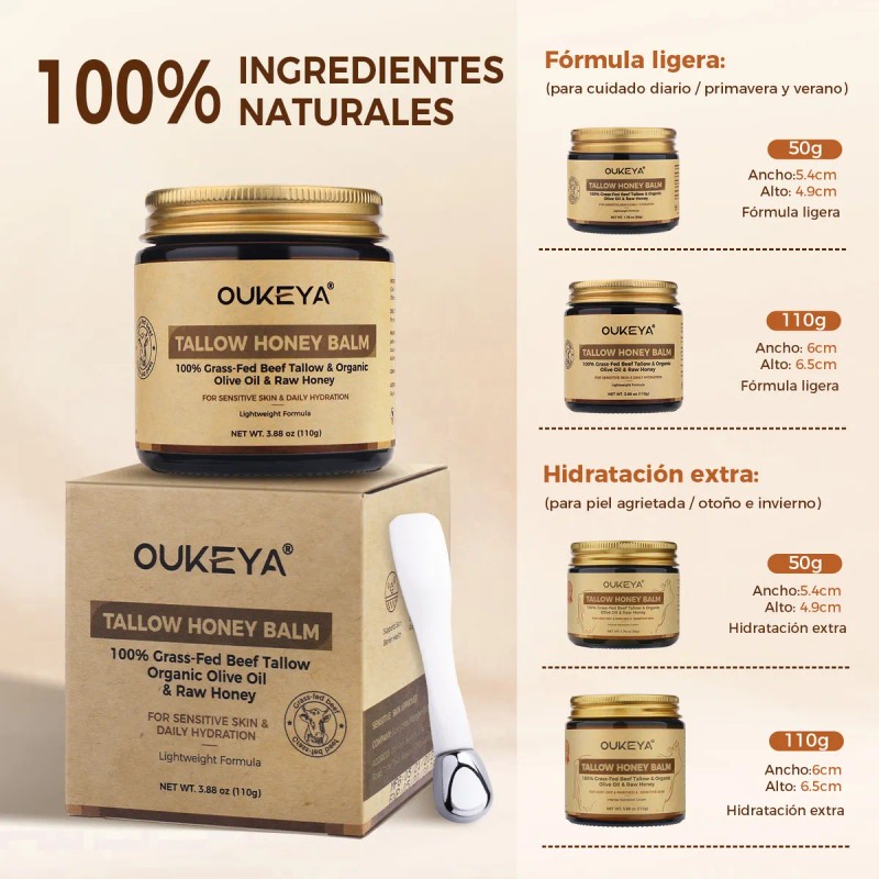 Crema Facial Manteca Res Miel 100 Natural 110g Normal Grasa