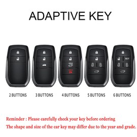 HIBEYO Key Fob Cover Compatible with Toyota Corolla RAV4 Camry Prius Yaris Land Cruiser Highlander Accessories Metal Painted Sports Style Key Shell with Leather Keychains-2 Button Red