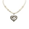 Alpenflüstern DHK162 Pearl Costume Necklace Rhinestone Heart Deer Women's Costume