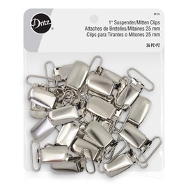 Dritz Suspender Clips Nickel Bag & Tote Accessories, 24-Pack