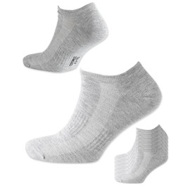 SONNORS Trainer Socks Ankle Socks Organic Cotton Women Men Unisex Set of 6 – White Black Grey Trainer Socks Short – 4 Sizes, gray